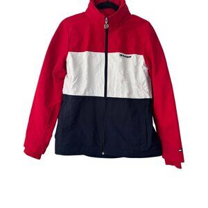 Tommy Hilfiger Regatta Water-Resistant Jacket Red White Blue Women's Small NEW